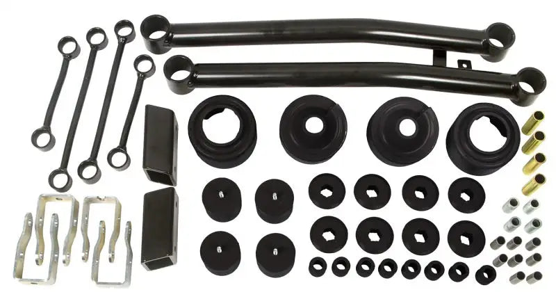 Daystar 2018-2021 Jeep Wrangler JL 2in Lift Kit; ComfortRide Rear Leveling Kit; polyurethane construction; includes spacers, torsion bar keys, and hardware; easy install; limited lifetime warranty.