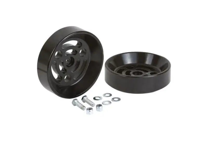Black metal pulley components for Daystar Air Bag Cradle pair, ideal for air bag setups