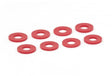 Eight red rubber shackle washers for Daystar D-Ring Shackle, made for d-ring shackles