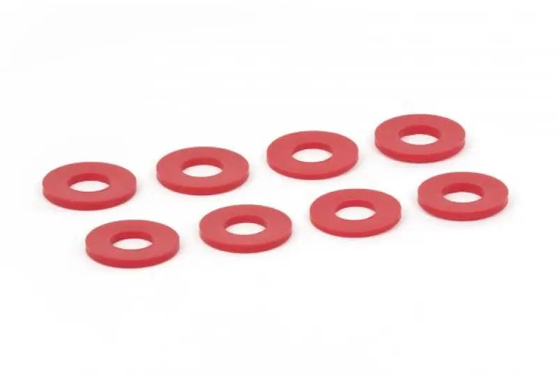 Eight red rubber shackle washers for Daystar D-Ring Shackle, made for d-ring shackles