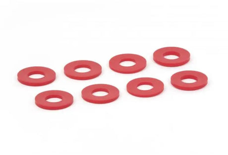 Eight red rubber shackle washers for Daystar D-Ring Shackle, made for d-ring shackles