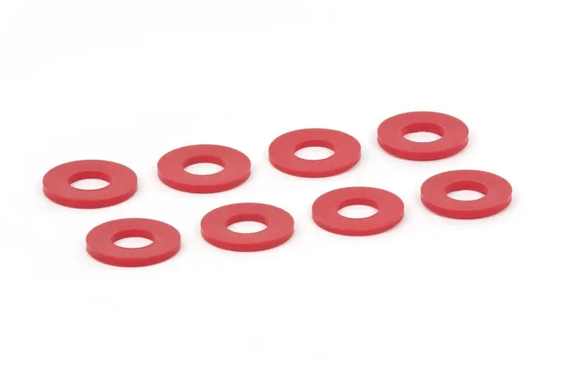 Eight red rubber shackle washers for Daystar D-Ring Shackle and D-Ring Shackle Washers