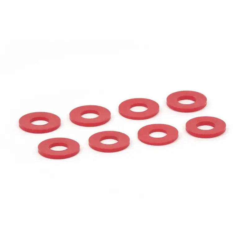 Eight red rubber shackle washers for Daystar D-Ring Shackle and D-Ring Shackle Washers