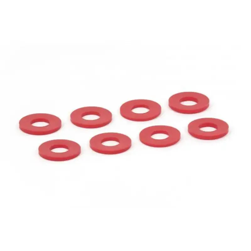 Eight red rubber shackle washers for Daystar D-Ring Shackle, made for d-ring shackles