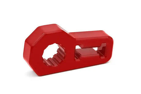 Red metal wrench-like tool for Daystar Jack Isolator and jack isolator use