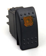 Daystar Rocker Switch Amber Light 20 AMP Single Pole - Truck & Automotive