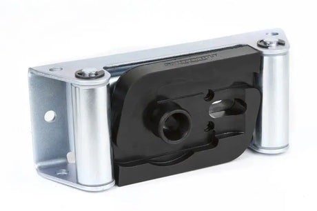 Silver and black engine mount for Daystar Smittybilt Winch Roller Fairlead Black