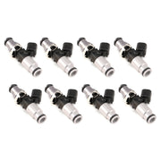 Injector Dynamics 1300.60.14.14B.8 Injector Dynamics 1340cc Injector - 60mm Length - 14mm Grey Top - Blue Bottom Adaptor (Set of 8)
