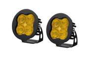 Diode Dynamics SS3 LED Pod Sport - Yellow SAE Fog Round (Pair) - DD6142P