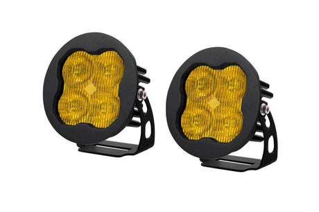 Diode Dynamics SS3 LED Pod Sport - Yellow SAE Fog Round (Pair) - DD6142P