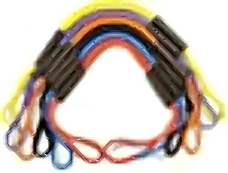 Colorful resistance bands with handles for DB4-Y Greenfield 4Ft Dock Buddy workout