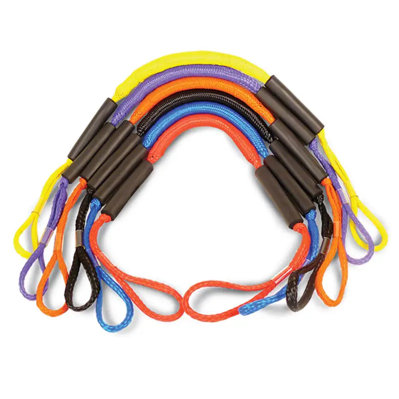 Colorful looped rope lanyards with black sleeves for DB5-O Greenfield 5Ft Dock Buddy