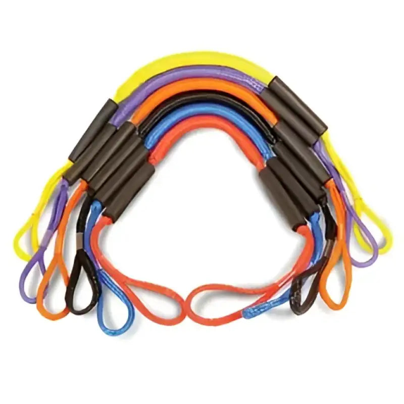 Colorful looped dock lines with DB5-Y Greenfield 5Ft Dock Buddy Yellow for easy docking