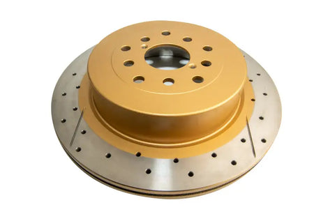 DBA 02-07 Subaru WRX STi 10 Stud Hole Rear Drilled & Slotted Street Series Rotor - Truck Automotive