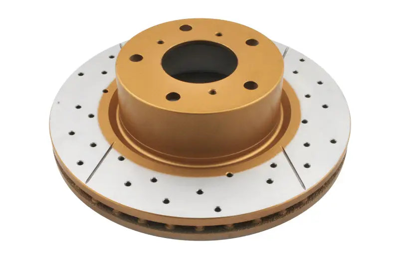 DBA Street Series slotted rotor in gold and white for Pontiac GTO