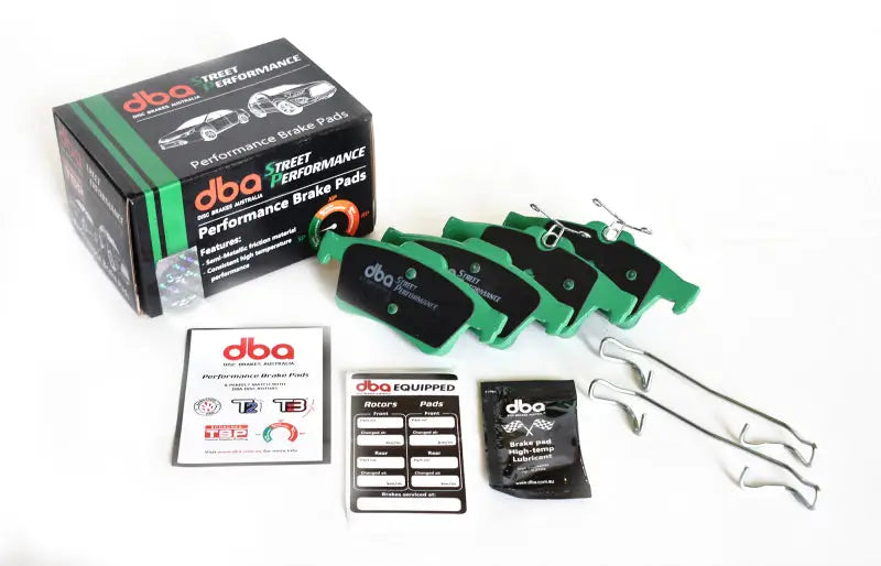 DBA performance brake pads and accessories for Subaru WRX SP500 front brake pads