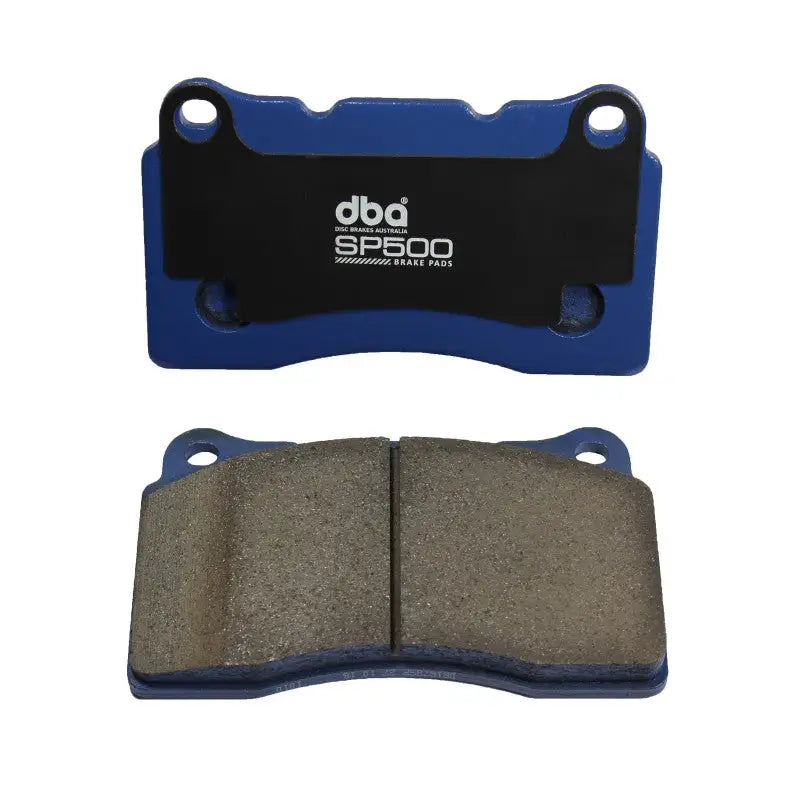 Blue and gray brake pads for Subaru WRX SP500 front brake pads upgrade