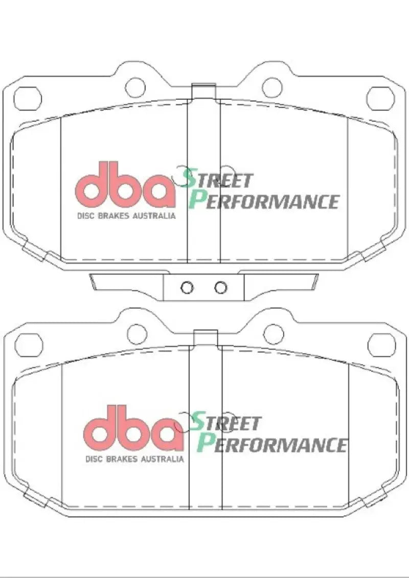 Two DBA brake pads for Subaru WRX SP500 front brakes, high-quality Subaru WRX parts