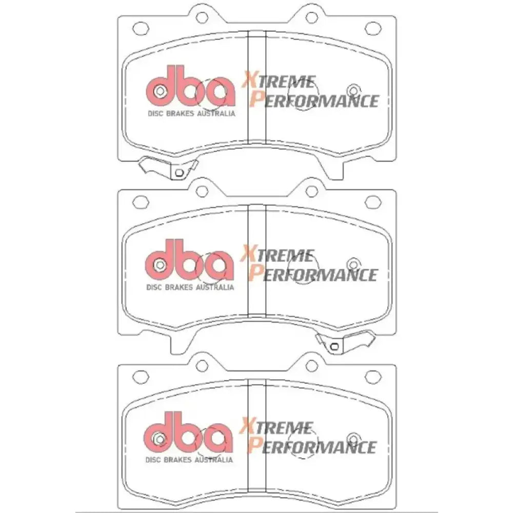DBA Xtreme Performance brake pads in black and red for high temps