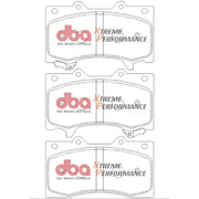 DBA Xtreme Performance brake pads in black and red for high temps