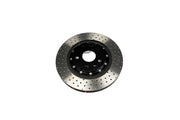 Black silver perforated DBA 5000 series rotor for Corvette C8 Z51
