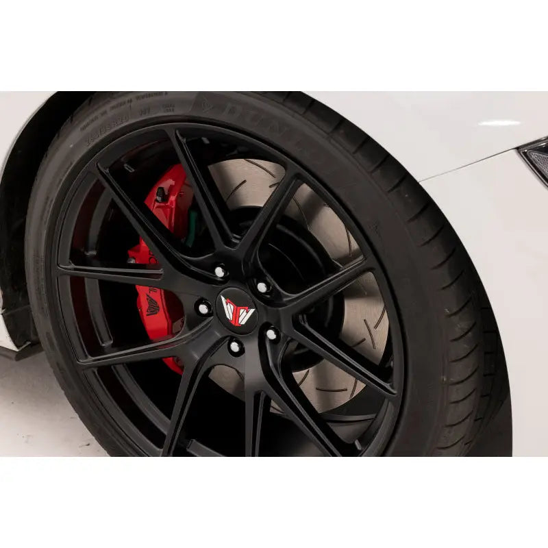 DBA DBA43051-10 DBA Subaru WRX STi Brembo 6 Pot Spec R Yellow Calipers 19in Rim 4000 Series Stand Rear Brake Rotor