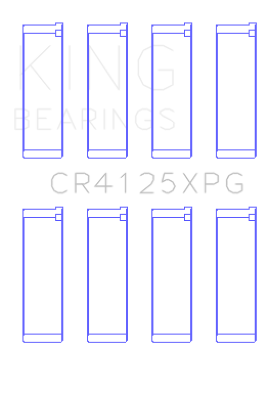 King Engine Bearings CR4125XPG.026 King Subaru EJ20/EJ22/EJ25 (Suites 52mm Journal Size) .026 Oversized Tri-Metal Perf Rod Bearing Set