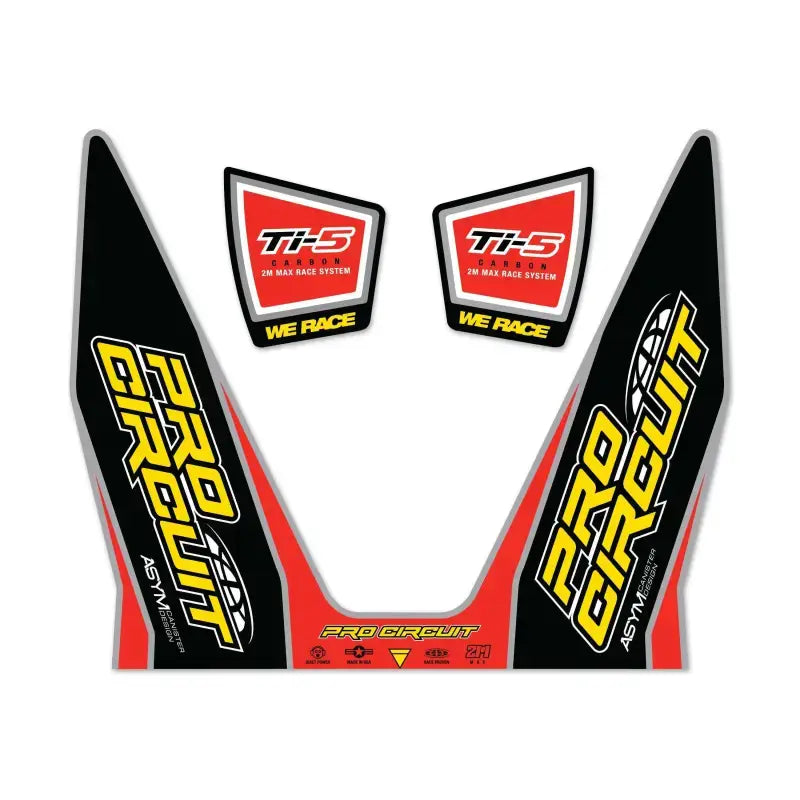 DC12TI5 Ti 5 Decals Replacement Muffler Stickers