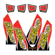 DC14T6-CRF T 6 Wrap/End Cap Decals Crf Replacement Muffler Stickers
