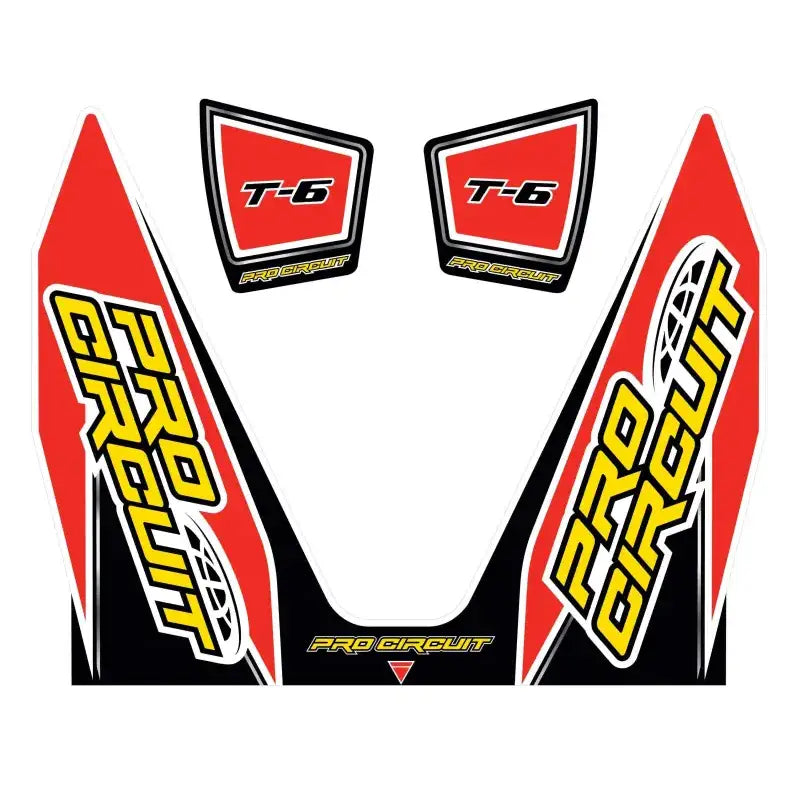 PRO CIRCUIT DC14T6 T 6 Wrap/End Cap Decal Replacement Muffler Stickers