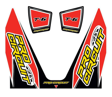 PRO CIRCUIT DC14T6 T 6 Wrap/End Cap Decal Replacement Muffler Stickers