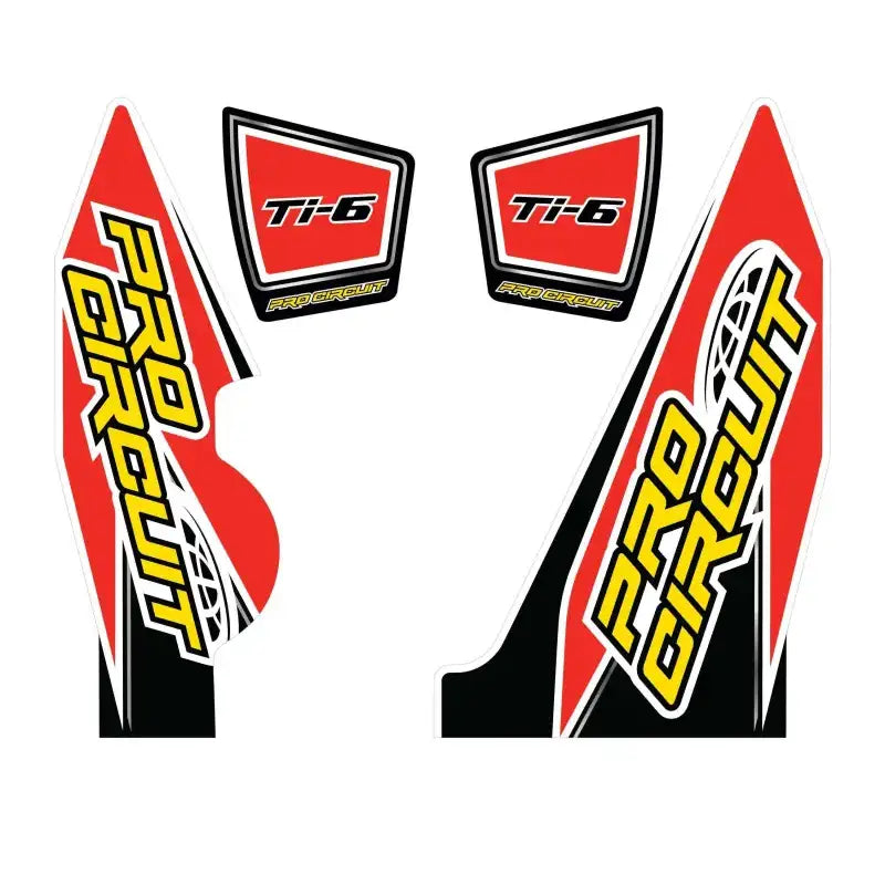 DC14TI6-YZ250F Ti 6 Wrap/End Cap Decal Yz250f Replacement Muffler Stickers