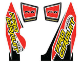 DC14TI6-YZ250F Ti 6 Wrap/End Cap Decal Yz250f Replacement Muffler Stickers