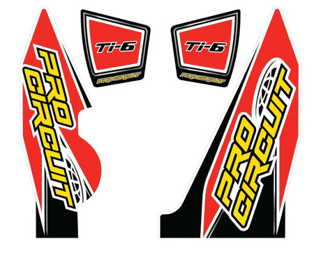 DC14TI6-YZ250F Ti 6 Wrap/End Cap Decal Yz250f Replacement Muffler Stickers