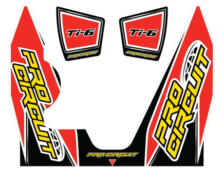 DC14TI6-YZ450F Ti 6 Wrap/End Cap Decal Yz450f Replacement Muffler Stickers