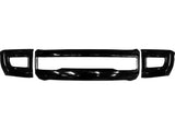 Black truck grille assembly with DD0301 Ecoological Gloss Black Bumper Overlay