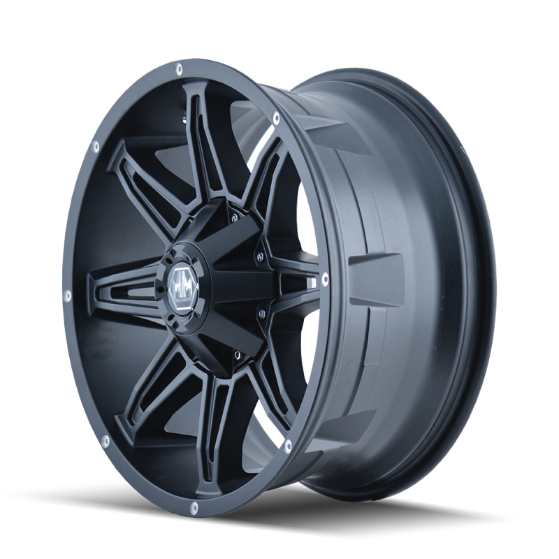 Mayhem 8090-8937MB18 Mayhem 8090 Rampage 18x9 / 6x135 BP / 18mm Offset / 106mm Hub Matte Black Wheel