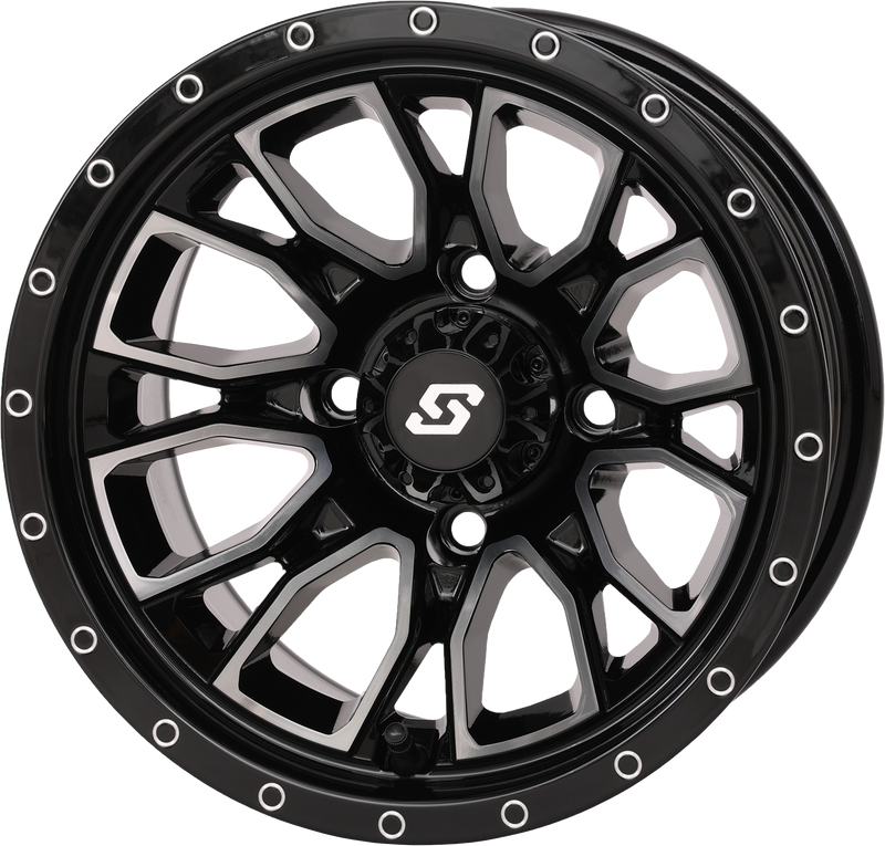 Fusion Wheel  12x7 2+5 4/110 Gloss Blk/Machined