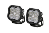 DD6122P Diode Dynamic Worklight Ss3 Sport White SAE Fog S pair with high-intensity LEDs and sleek black housing.