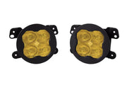 DD6199 Diode Dynamics Worklight SS3 Pro Type M Kit in Yellow, showcasing its dual round lights and vibrant color for enhanced visibility and safety in work environments.