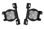 Black LED fog light pair with clear lens and brackets for DD7052 SS3 Sport Type Kit