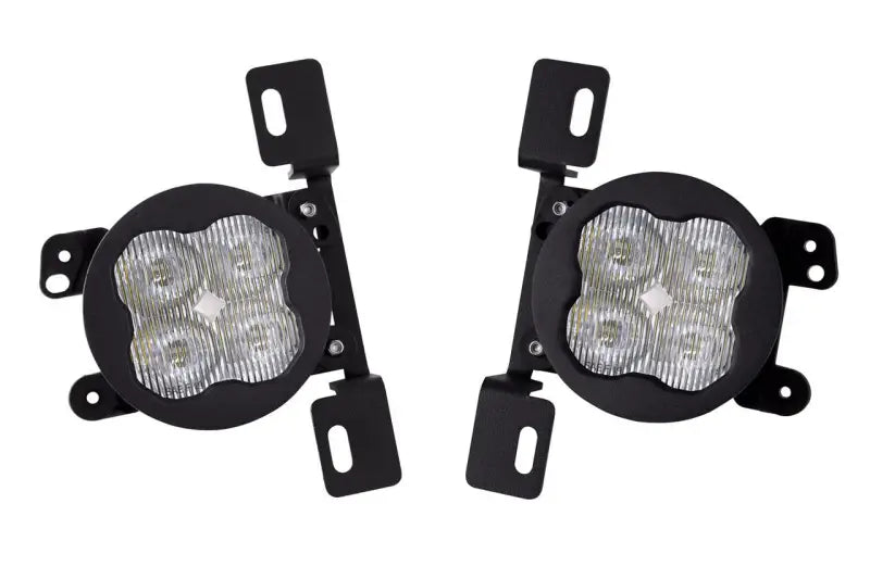 Black LED fog light pair with clear lens and brackets for DD7052 SS3 Sport Type Kit