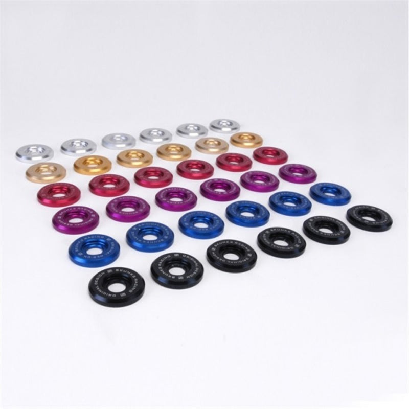 Skunk2 Racing 649-05-0225 Skunk2 Large Fender Black Anodized Washer Kit (6 Pcs.)