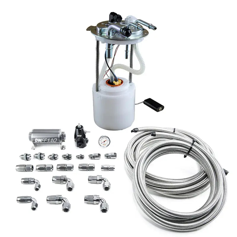 DeatschWerks 05-19 Yukon/Tahoe/Suburban DW400 Pump Module and Return SS CPE Plumbing Kit - Truck & Automotive