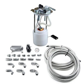 DeatschWerks 05-19 Yukon/Tahoe/Suburban DW400 Pump Module and Return SS CPE Plumbing Kit - Truck & Automotive