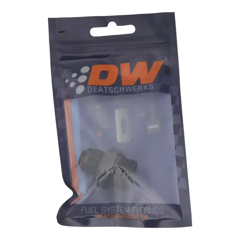 DeatschWerks 6-02-0406-B DeatschWerks 10AN ORB Male to 8AN Male Flare Adapter (Incl O-Ring) - Anodized Matte Black