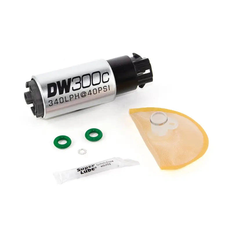 DeatschWerks 9-309-1008 DeatschWerks 340lph DW300C Compact Fuel Pump w/ 08-14 WRX/ 08-15 STI Set Up Kit (w/ Mounting Clips)