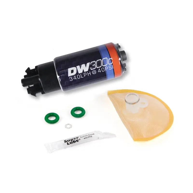 DeatschWerks 9-309-1008 DeatschWerks 340lph DW300C Compact Fuel Pump w/ 08-14 WRX/ 08-15 STI Set Up Kit (w/ Mounting Clips)