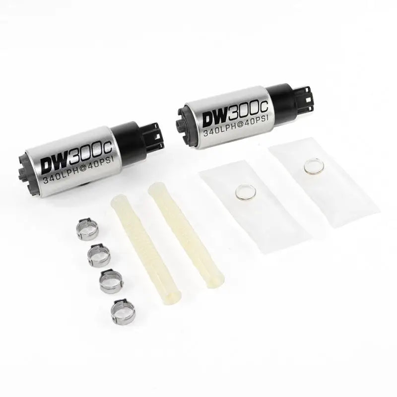 DeatschWerks 9-307-1033 DeatschWerks 340lph DW300C Compact Fuel Pump w/ Install Kit 03-04 Ford Mustang Cobra (2 Pumps)