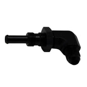 DeatschWerks 6-02-0712-B DeatschWerks 6AN Male Flare to 5/16in Male Barb Bulkhead Adapter 90-Degree - Anodized Matte Black